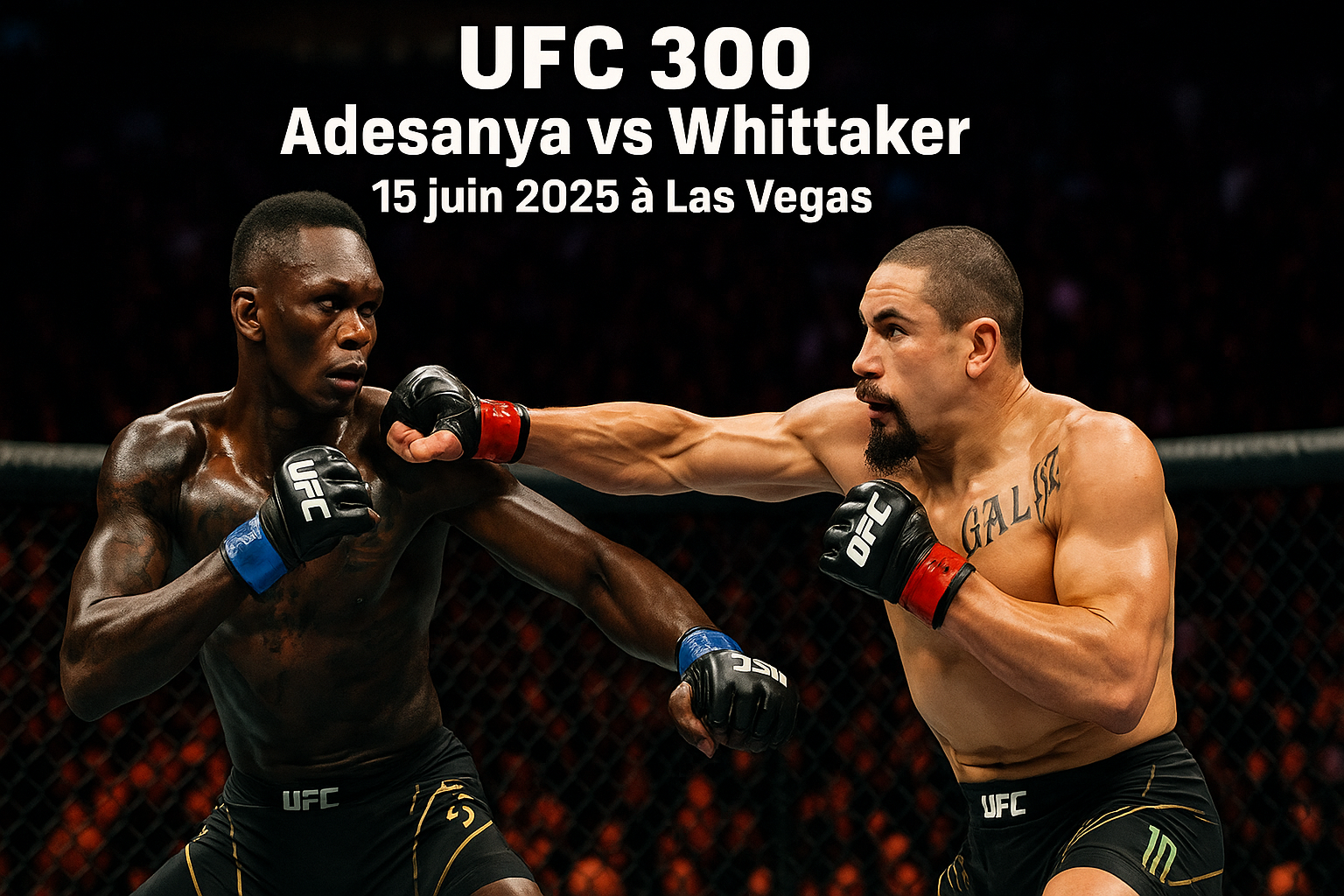 UFC 300 : Israel Adesanya et Robert Whittaker se retrouvent à Las Vegas le 15 juin 2025