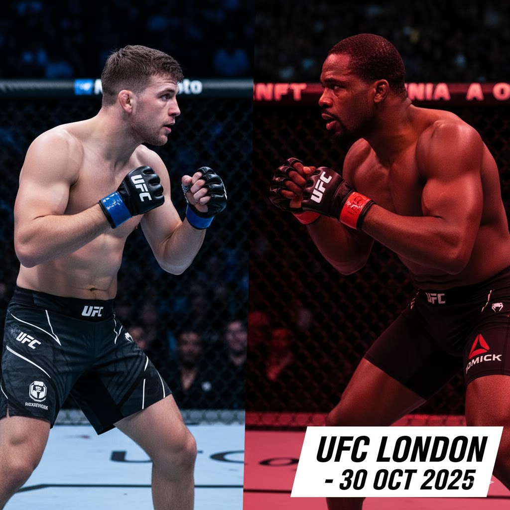 UFC London : Qui dominera le 30/10 ? Les cotes pour la carte principale !